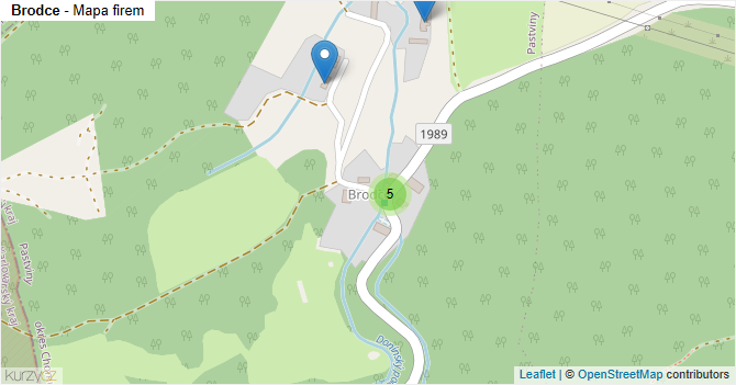 Brodce - mapa firem