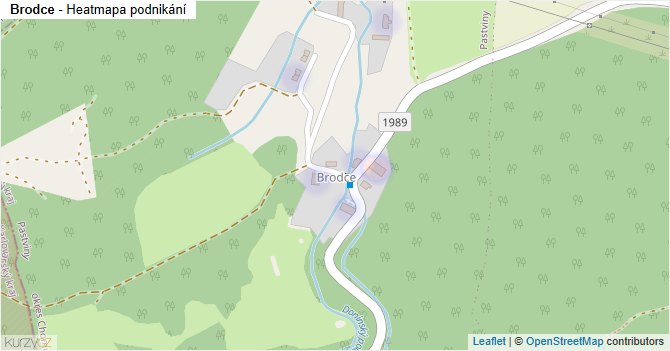 Brodce - mapa podnikání