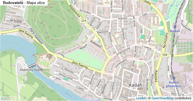 Budovatelů - mapa ulice