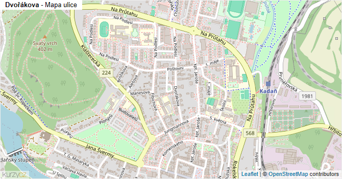 Dvořákova - mapa ulice