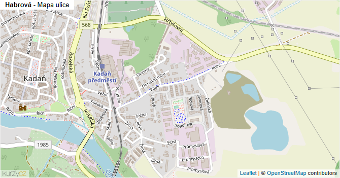Habrová - mapa ulice