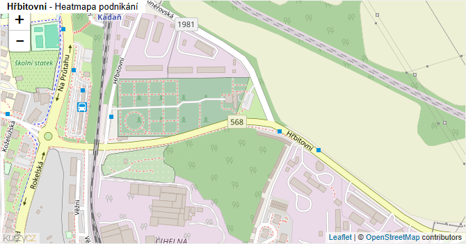 Hřbitovní - mapa podnikání