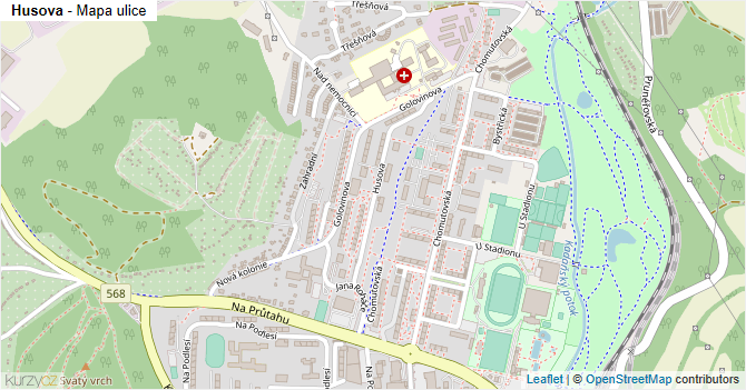 Husova - mapa ulice