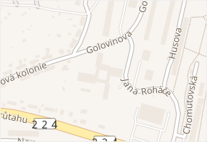Jana Roháče v obci Kadaň - mapa ulice