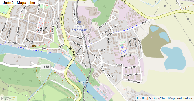 Ječná - mapa ulice