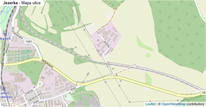 Jezerka - mapa ulice