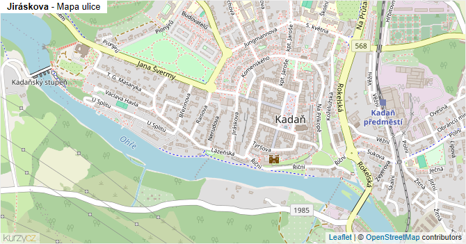 Jiráskova - mapa ulice