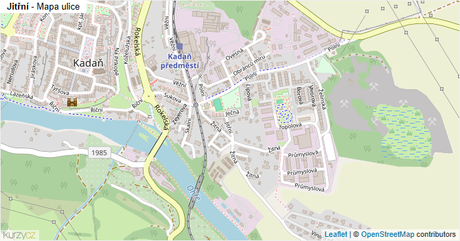 Jitřní - mapa ulice