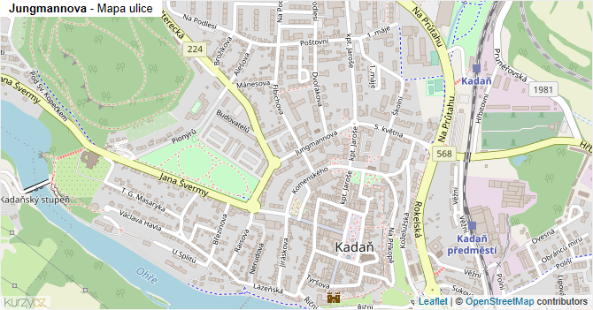 Jungmannova - mapa ulice
