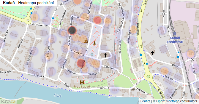 Kadaň - mapa podnikání