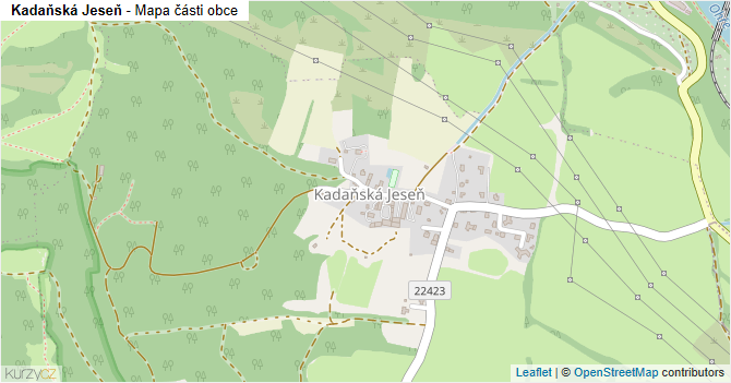 Kadaňská Jeseň - mapa části obce