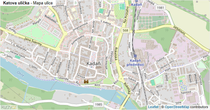 Katova ulička - mapa ulice