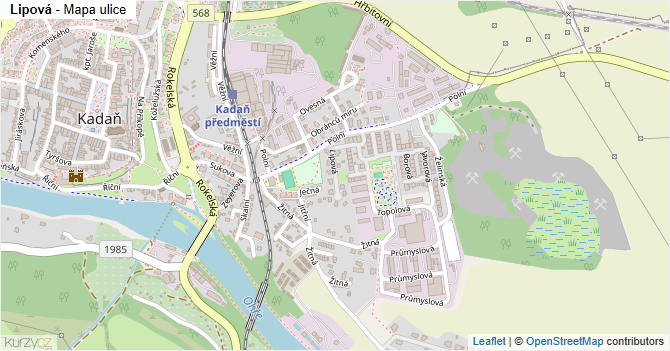 Lipová - mapa ulice