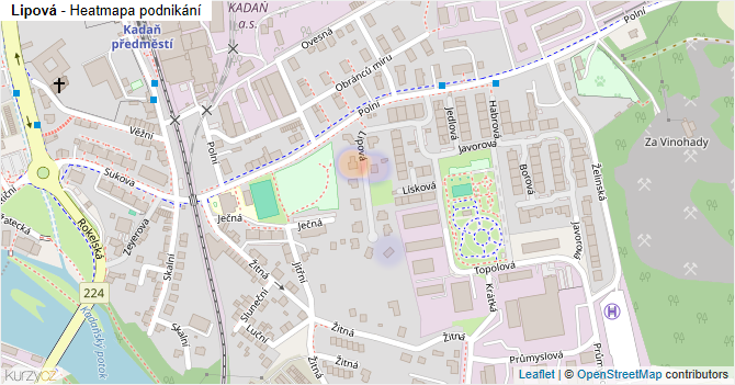 Lipová - mapa podnikání