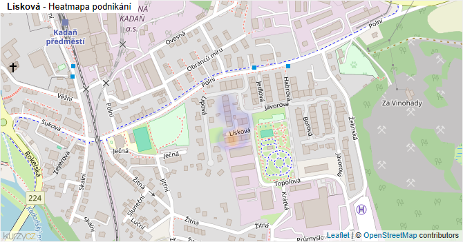 Lísková - mapa podnikání