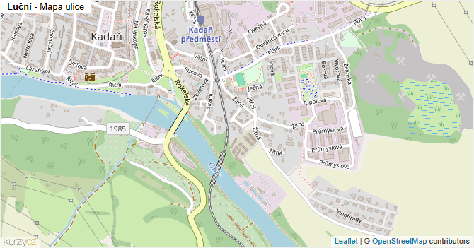 Luční - mapa ulice