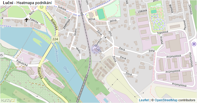 Luční - mapa podnikání