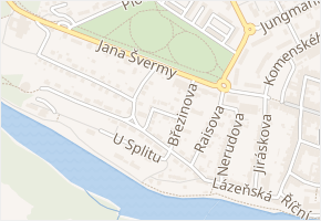 Máchova v obci Kadaň - mapa ulice