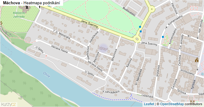 Máchova - mapa podnikání