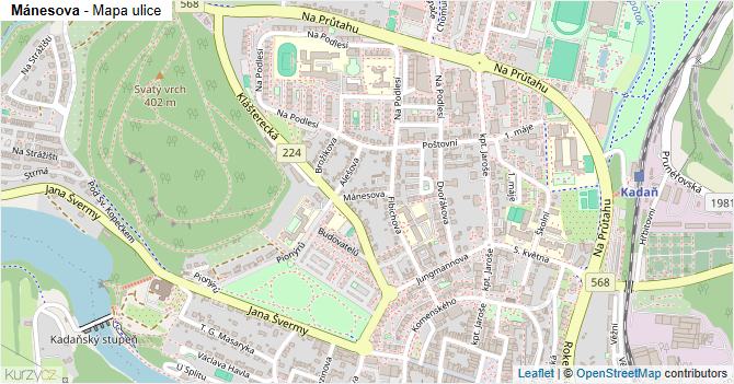 Mánesova - mapa ulice