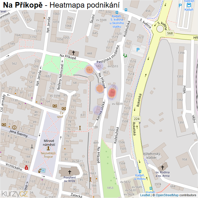 Mapa Na Příkopě - Firmy v ulici.