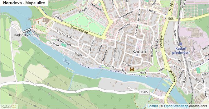 Nerudova - mapa ulice