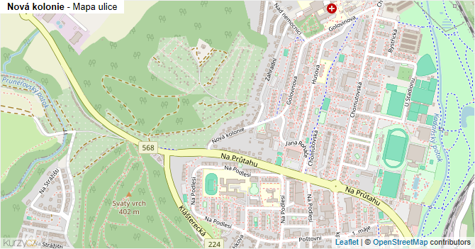 Nová kolonie - mapa ulice