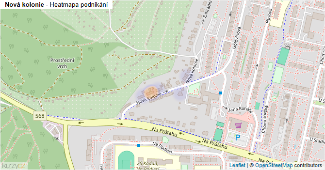 Nová kolonie - mapa podnikání