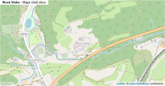 Nová Víska - mapa části obce