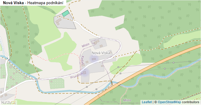 Nová Víska - mapa podnikání