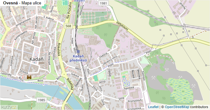 Ovesná - mapa ulice