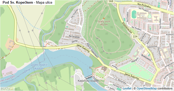 Pod Sv. Kopečkem - mapa ulice