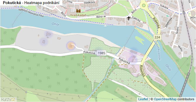 Pokutická - mapa podnikání