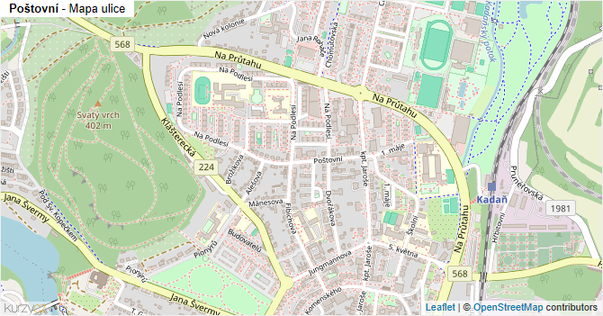 Poštovní - mapa ulice