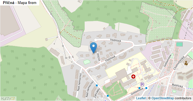Příčná - mapa firem