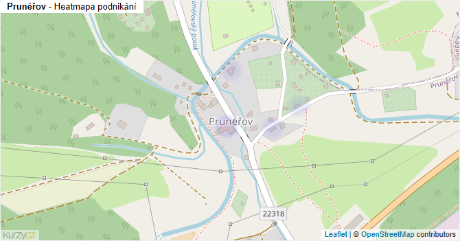 Prunéřov - mapa podnikání