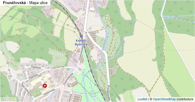 Prunéřovská - mapa ulice