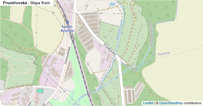 Prunéřovská - mapa firem