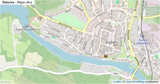 Raisova - mapa ulice