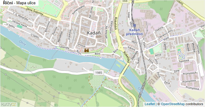 Říční - mapa ulice