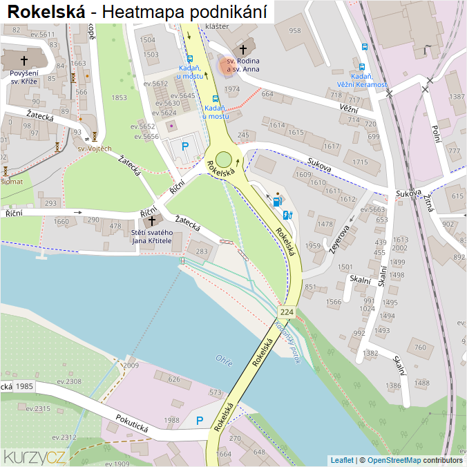 Mapa Rokelská - Firmy v ulici.