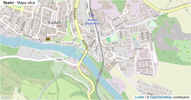 Skalní - mapa ulice
