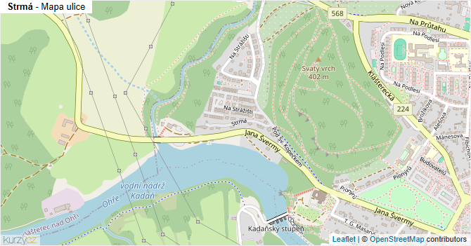 Strmá - mapa ulice