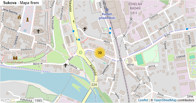 Sukova - mapa firem
