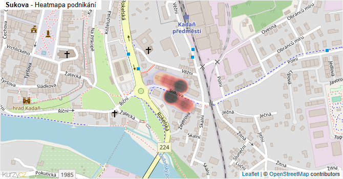 Sukova - mapa podnikání