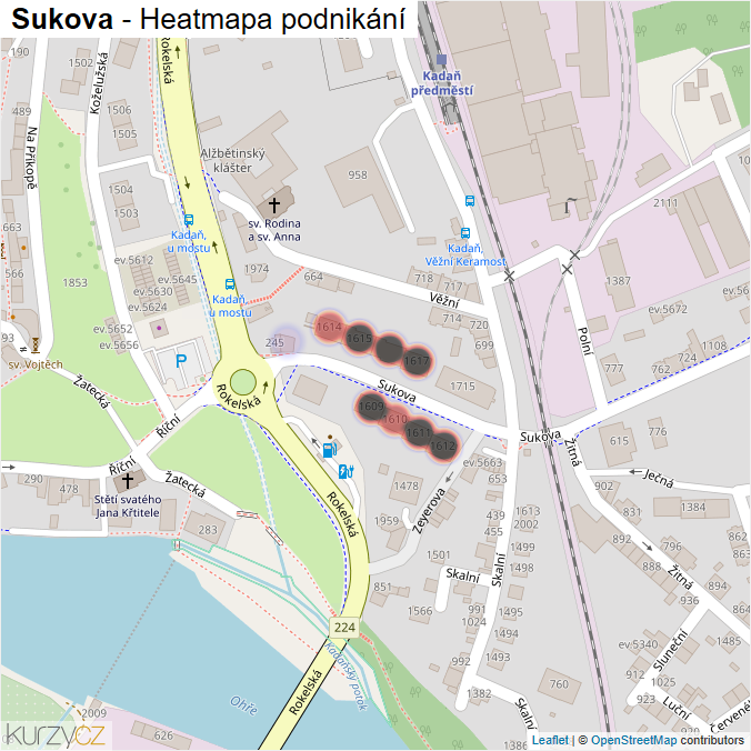 Mapa Sukova - Firmy v ulici.