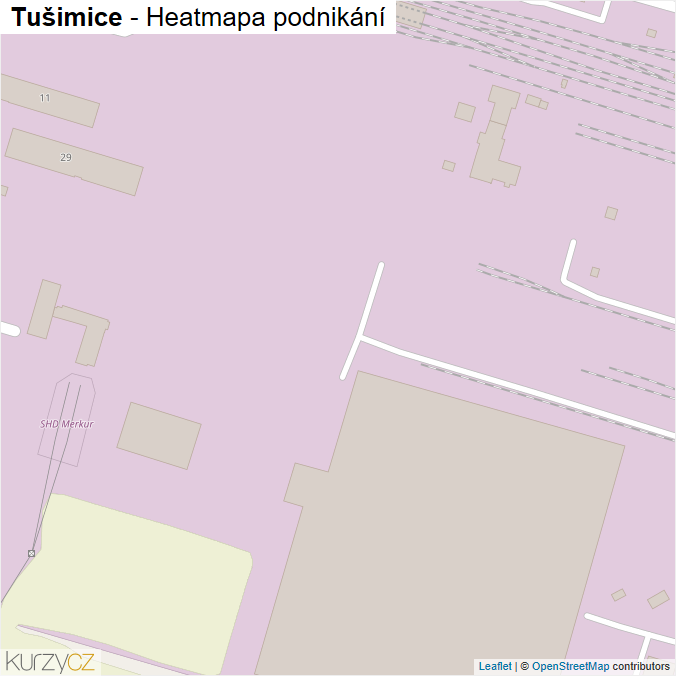 Mapa Tušimice - Firmy v části obce.