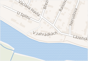 V zahrádkách v obci Kadaň - mapa ulice