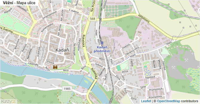 Věžní - mapa ulice