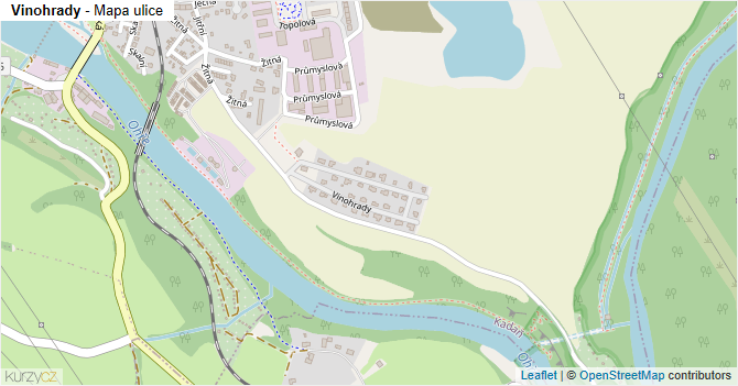 Vinohrady - mapa ulice